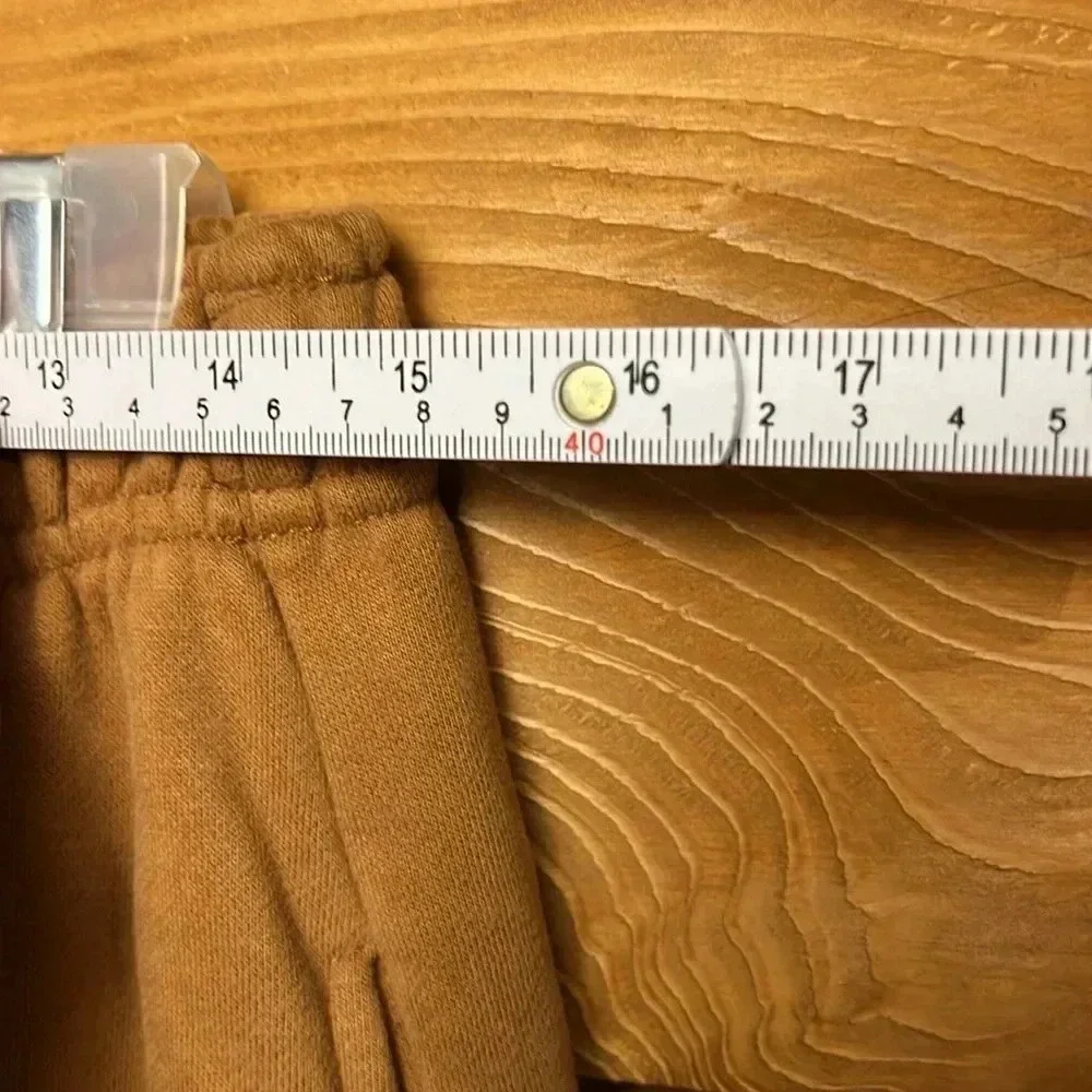 Ferme’ sweatpants women’s Md pockets‎ drawstring thick soft camel loungewear Y2K - Picture 3 of 10